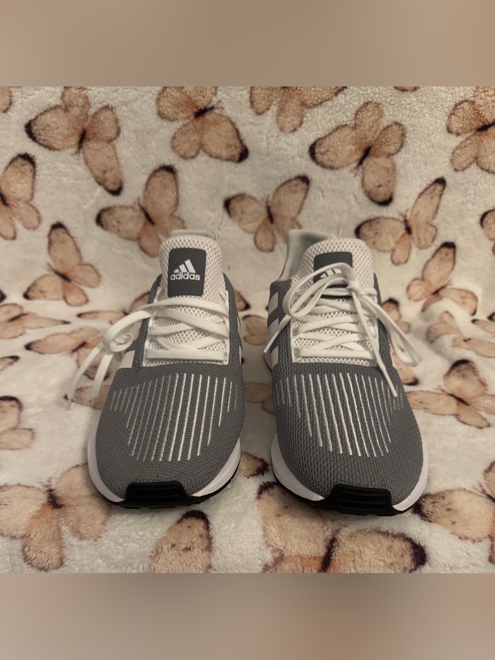 NWT adidas Gray and White Performance Running Shoes. Men’s size 9